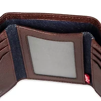 Levi's Xcap Mens Personalized Trifold Wallet