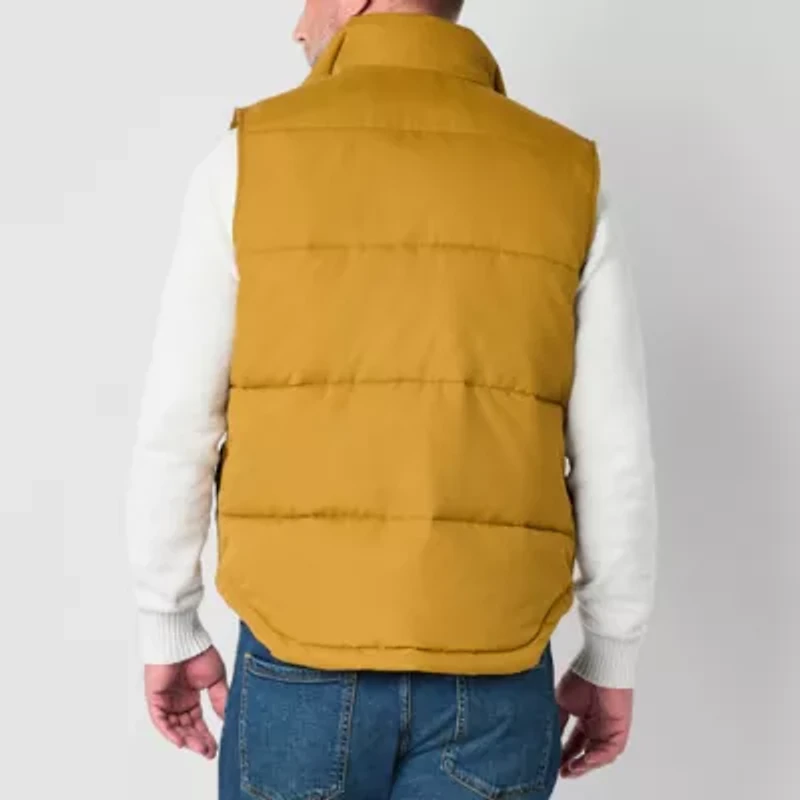 St. John's Bay Quilted Cargo Mens Midweight Puffer Vest