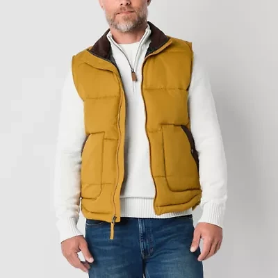 St. John's Bay Quilted Cargo Mens Midweight Puffer Vest