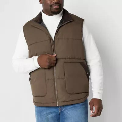 St. John's Bay Cargo Mens Midweight Big and Tall Puffer Vest