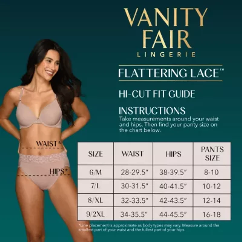 Vanity Fair® Flattering Lace®  Hi-Cut Panties - 13280