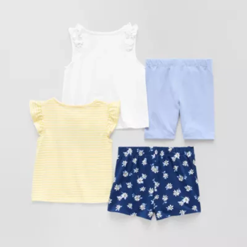 Little Lass Toddler Girls 4-pc. Short Set