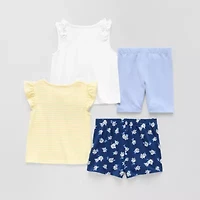 Little Lass Toddler Girls 4-pc. Short Set