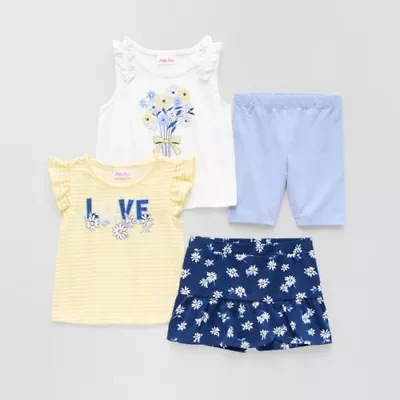 Little Lass Toddler Girls 4-pc. Short Set