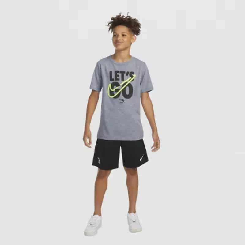 Nike 3BRAND by Russell Wilson Big Kid Boys Crew Neck Short Sleeve Regular Fit Graphic T-Shirt