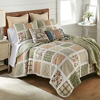 Donna Sharp Peach Rose 3-pc. Hypoallergenic Quilt Set
