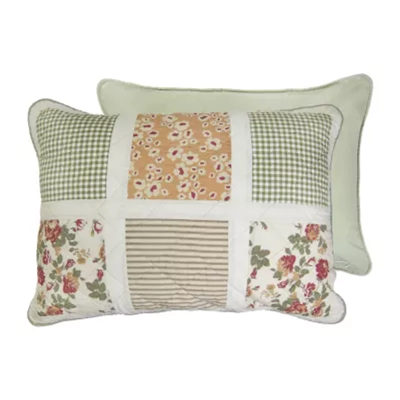 Donna Sharp Peach Rose 3-pc. Hypoallergenic Quilt Set