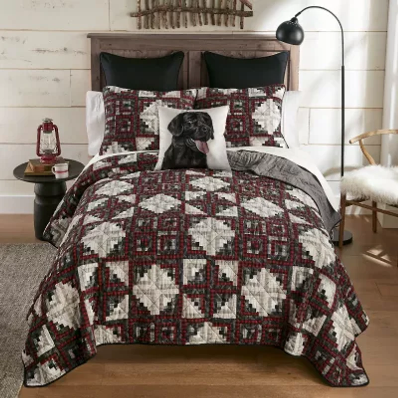 Donna Sharp Log Cabin Star Hypoallergenic Quilt Set