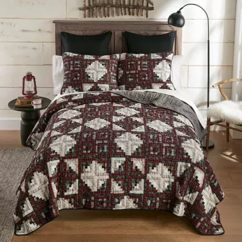 Donna Sharp Log Cabin Star Hypoallergenic Quilt Set
