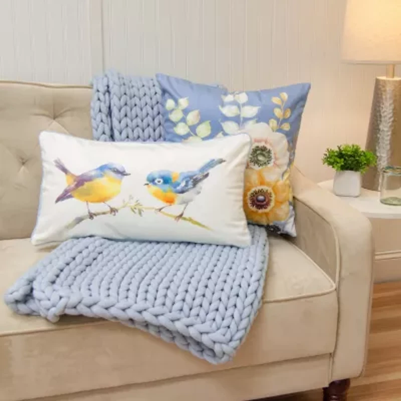 Donna Sharp Spring Flowers 2-pc. Rectangular Throw Pillow