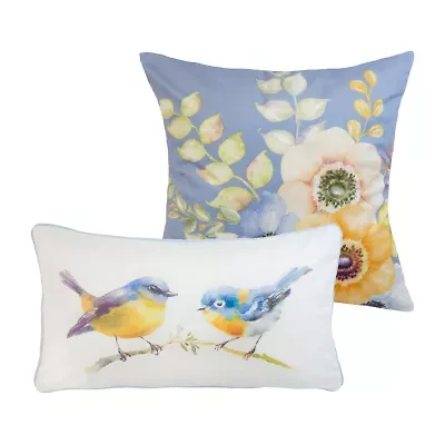 Donna Sharp Spring Flowers 2-pc. Rectangular Throw Pillow