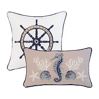 Donna Sharp Checker Indigo Nautical 2-pc. Rectangular Throw Pillow