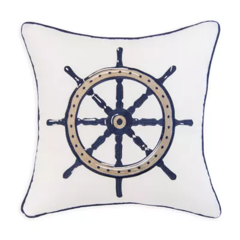 Donna Sharp Checker Indigo Nautical 2-pc. Rectangular Throw Pillow