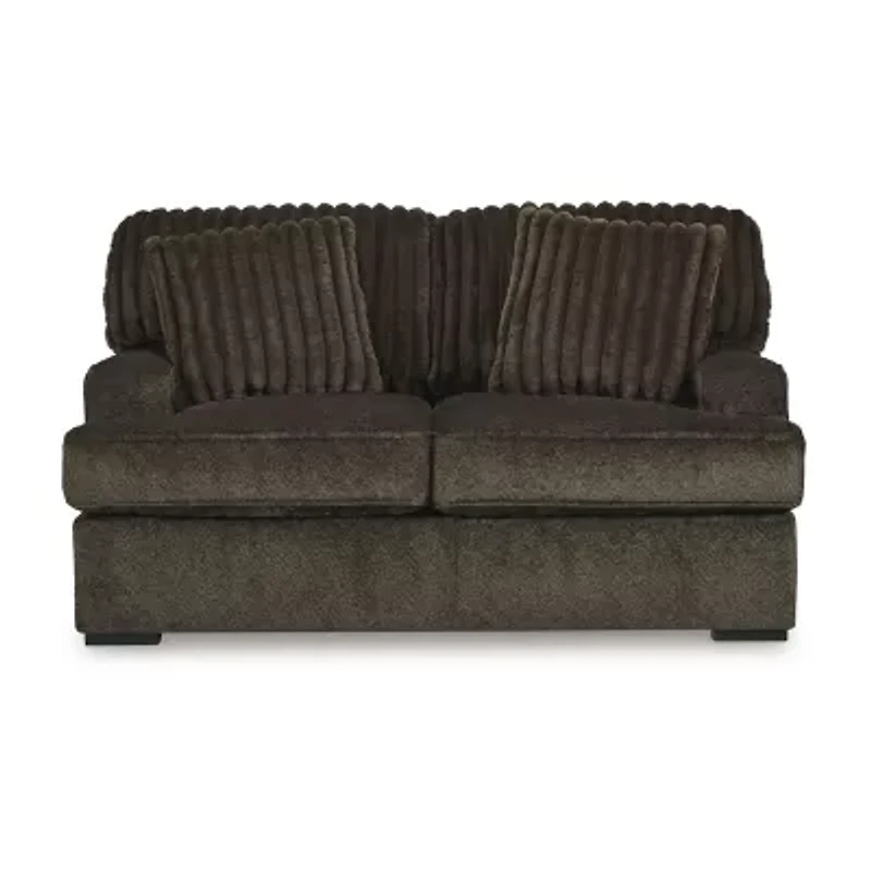 Signature Design by Ashley Aylesworth Loveseat in Dark Brown