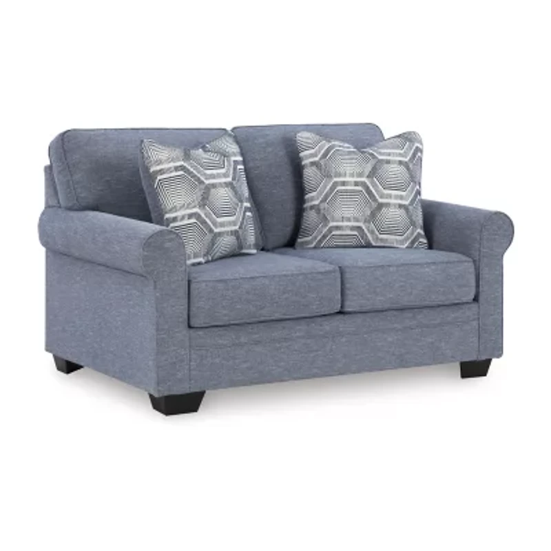 Signature Design by Ashley Carissa Manor Loveseat in Blue