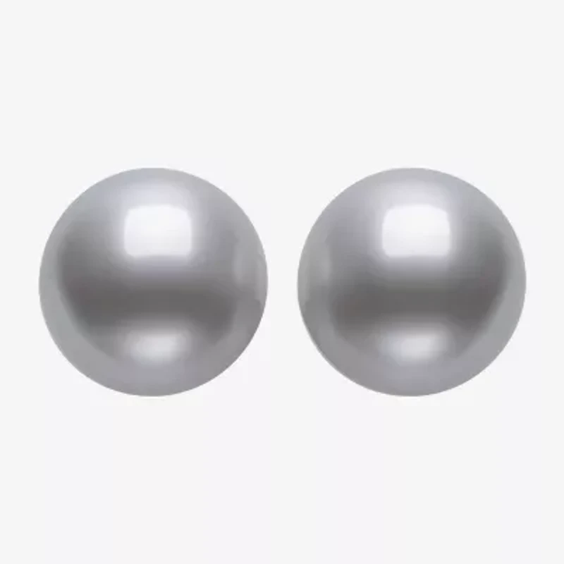 Cultured Freshwater Pearl Sterling Silver 8mm Ball Stud Earrings