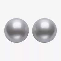 Cultured Freshwater Pearl Sterling Silver 8mm Ball Stud Earrings