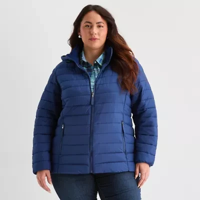 St. John's Bay Womens Heavyweight Plus Puffer Jacket