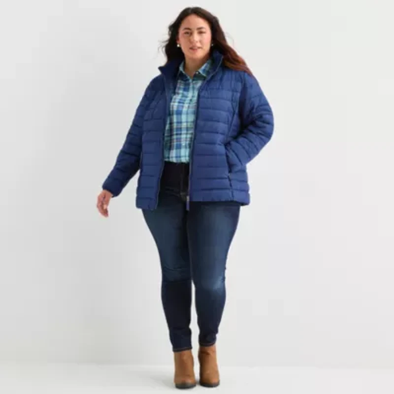St. John's Bay Womens Heavyweight Plus Puffer Jacket