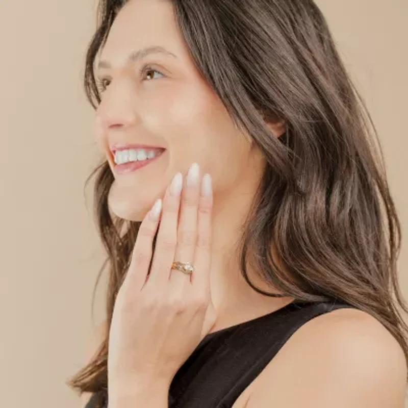 (Si2 / G) Womens 3/4 CT. Lab Grown White Diamond 10K Gold Marquise Cocktail Ring