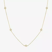 Diamond Addiction (G-H, Si2-I1) Womens White Diamond 10K Gold 16 Inch Strand Necklace