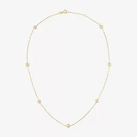 Diamond Addiction (G-H, Si2-I1) Womens White Diamond 10K Gold 16 Inch Strand Necklace