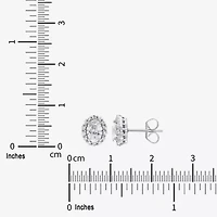 Si2,H-I 1 CT. T.W. Lab Grown White Diamond 10K White Gold Oval Stud Earrings