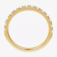 G / Si1-Si2) Womens / CT. T.W. Lab Grown White Diamond 14K White Gold Oval Side Stone Halo Bridal Set
