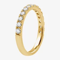 G / Si1-Si2) Womens / CT. T.W. Lab Grown White Diamond 14K White Gold Oval Side Stone Halo Bridal Set