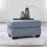 Signature Design by Ashley Carissa Manor Ottoman in Blue