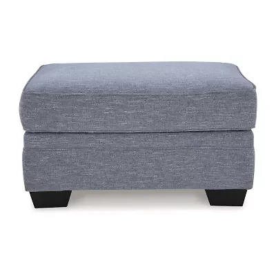 Signature Design by Ashley Carissa Manor Ottoman in Blue