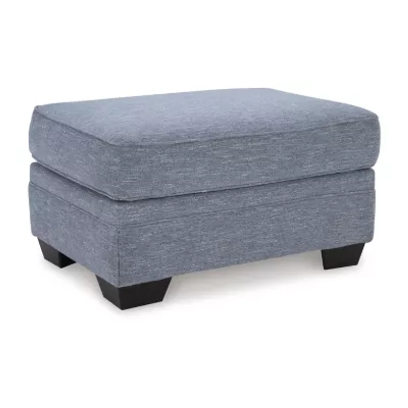 Signature Design by Ashley Carissa Manor Ottoman in Blue