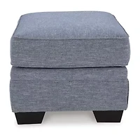 Signature Design by Ashley Carissa Manor Ottoman in Blue