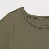 a.n.a Womens Round Neck Long Sleeve Adaptive T-Shirt