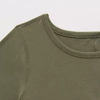 a.n.a Womens Plus Round Neck Long Sleeve Adaptive T-Shirt