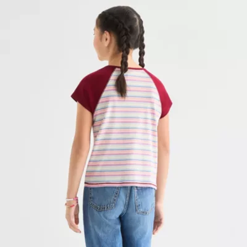 Self Esteem Big Kid Girls Round Neck Short Sleeve T-Shirt