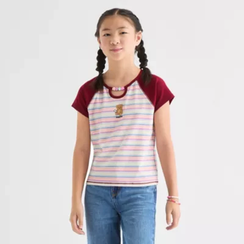 Self Esteem Big Kid Girls Round Neck Short Sleeve T-Shirt