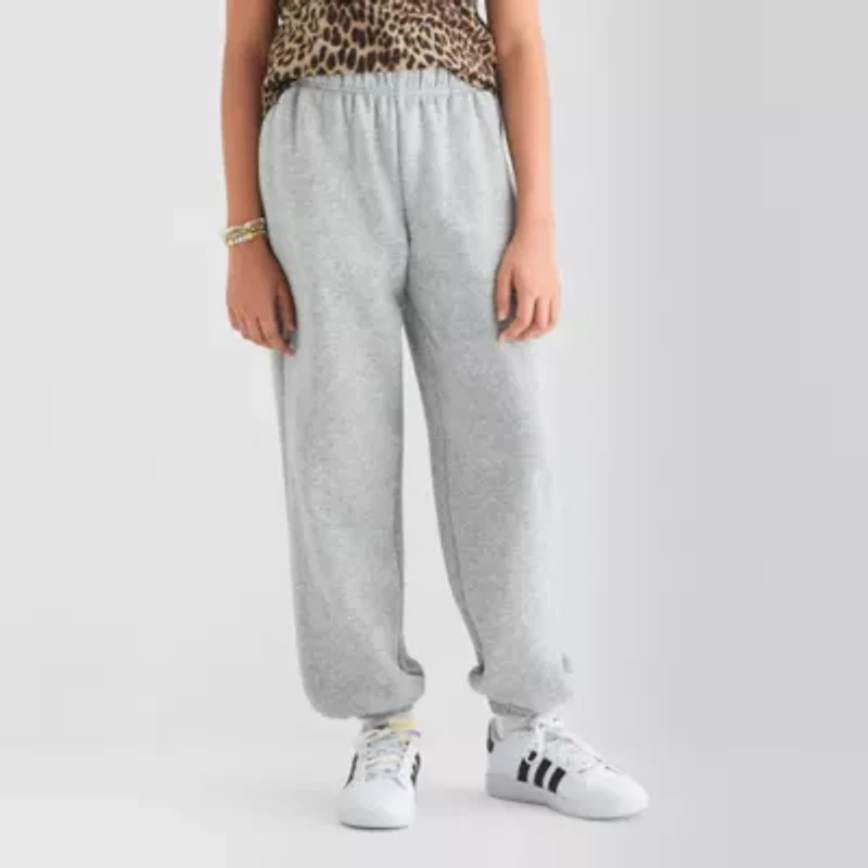 Xersion Fleece Little & Big Kid Girls Cinched High Rise Regular Fit Jogger Pant