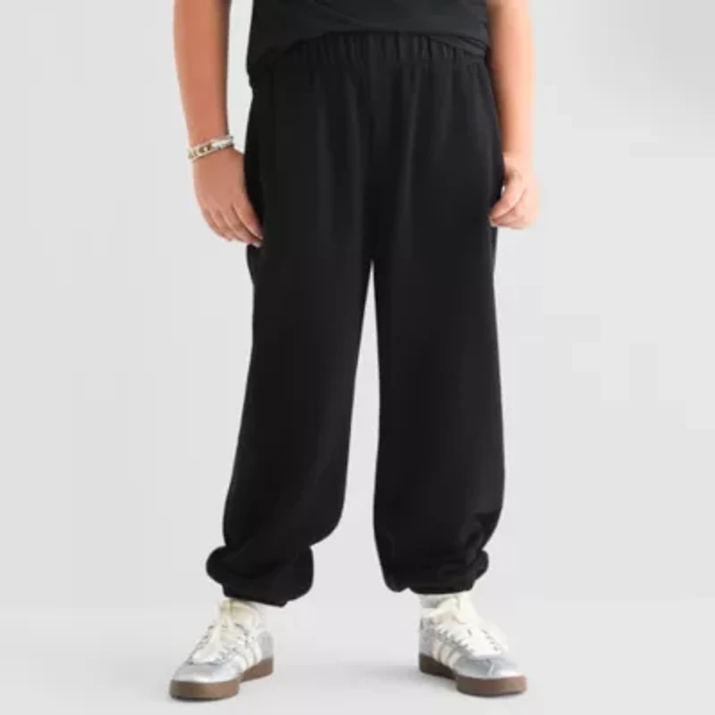 Xersion Fleece Little & Big Kid Girls Cinched High Rise Regular Fit Jogger Pant