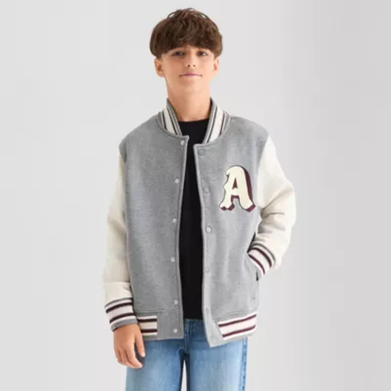 Thereabouts Little & Big Kid Boys Fleece Lightweight Varsity Jacket