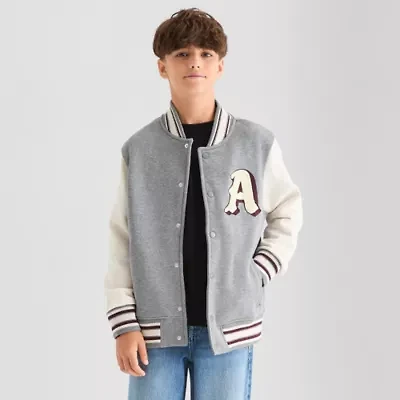 Thereabouts Little & Big Kid Boys Fleece Lightweight Varsity Jacket