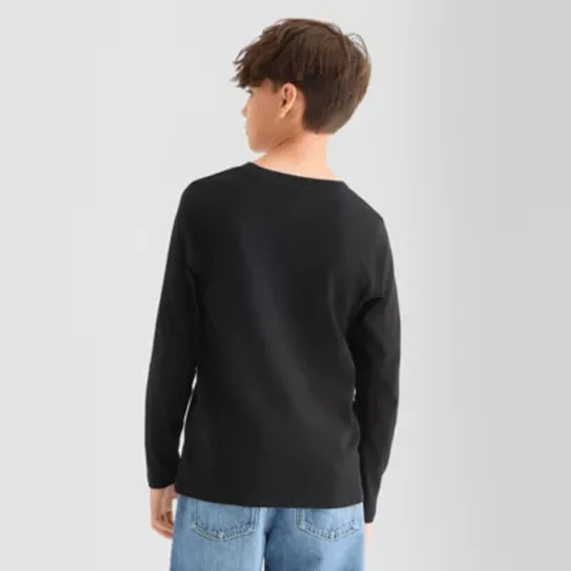 Thereabouts Little & Big Kid Boys Crew Neck Long Sleeve T-Shirt