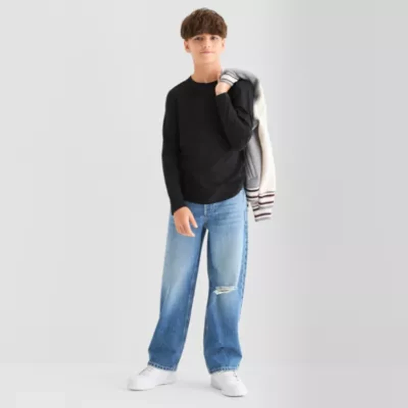Thereabouts Little & Big Kid Boys Crew Neck Long Sleeve T-Shirt