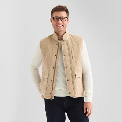 St. John's Bay Brushed Quilted Mens Heavyweight Puffer Vest