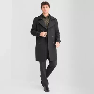 J. Ferrar Mens Midweight Trench Coat
