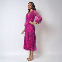 Rene by Ruiz Collection Womens 3/4 Sleeve Evening Gown