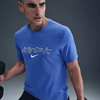 Nike Mens Crew Neck Short Sleeve Regular Fit Graphic T-Shirt