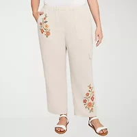 Alfred Dunner Copper Canyon Womens Plus Straight Ankle Pant