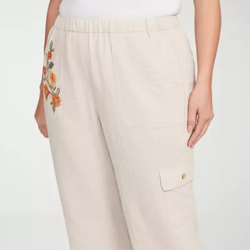 Alfred Dunner Copper Canyon Womens Plus Straight Ankle Pant