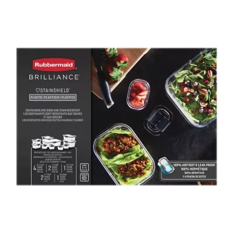 Rubbermaid Brilliance 20-pc. Food Storage Set